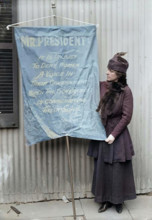 Woman Suffrage Banners, 1917. Creator: Harris & Ewing.