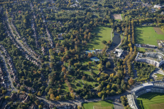 Cannon Hill Park, a late 19th century public park, Birmingham, 2024. Creator: Damian Grady.