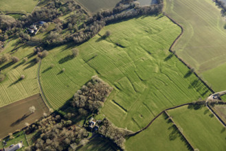 The earthwork remains of the medieval settlement of Old Sulby, West Northamptonshire, 2022. Creator: Damian Grady.