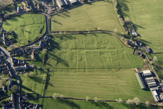 The earthwork remains of the shrunken medieval village of Theddingworth, Leicestershire, 2022. Creator: Damian Grady.