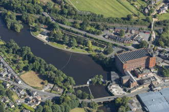 Belper River Gardens, East Mill and North Mill, Derbyshire, 2024. Creator: Robyn Andrews.