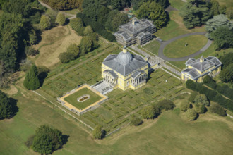 Mereworth Castle, an eighteenth century Palladian villa house, Kent, 2024. Creator: Damian Grady.