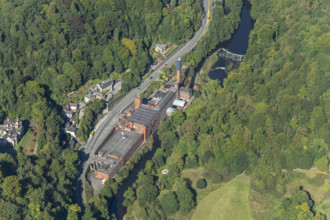 Masson Mills, water-powered cotton mills, Derbyshire, 2024. Creator: Robyn Andrews.