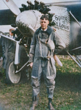 American aviator Charles Lindbergh and his plane, 'Spirit of St Louis', c1927 (c1937). Creator: Unknown.