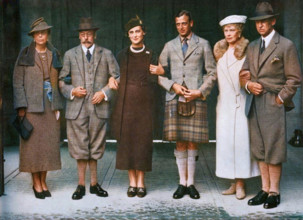 'King George V, Queen Mary, Prince George, Princess Marina...at Balmoral in 1934', (1951).  Creator: Unknown.