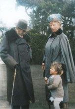 'Their Majesties the King & Queen with Princess Elizabeth at Craigweil House, Bognor', c1930. Creator: Unknown.