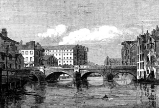 The Old Bridge at Leeds, 1873. Creator: Unknown.