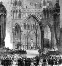 Coronation of the King and Queen of Sweden and Norway in Trondhjem Cathedral, 1873. Creator: Unknown.