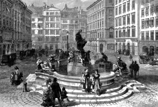 The Fountain of Raphael Donner in the Neumarkt, Vienna, 1873. Creator: Unknown.