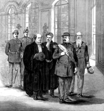 Marshal Bazaine going to his trial at the Grand Trianon, Versailles, 1873. Creator: Unknown.