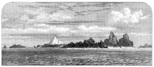 The Voyage of H.M.S. Challenger: St. Paul's Rocks, from the east, 1873. Creator: RCH.