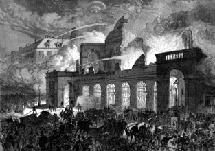 Burning of the old Opera-House, Paris, 1873. Creator: Unknown.