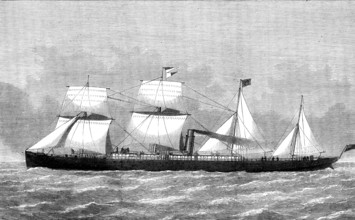 The steam-ship Duke of Devonshire, built at Barrow-In-Furness, 1873. Creator: Unknown.