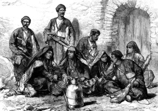 Georgian mountaineers, 1873. Creator: Unknown.