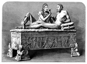 The Castellani Collection in the British Museum - Etruscan sarcophagus, 1873. Creator: Unknown.