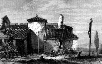 Earthquake near Venice: ruins of the Church of San Pietro di Feretto, 1873. Creator: Unknown.