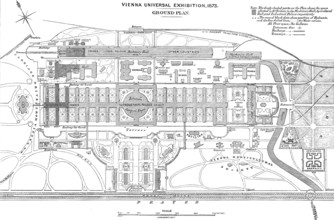 Vienna Universal Exhibition - ground plan, 1873. Creator: Unknown.