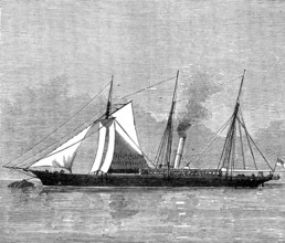 The yacht Deerhound, lately captured off the coast of Spain, 1873. Creator: Unknown.