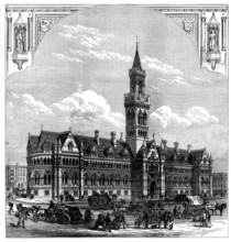 The new Townhall, Bradford, 1873. Creator: Unknown.