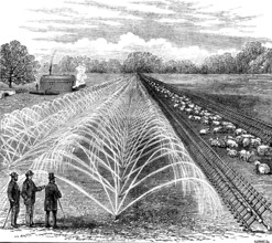 New method of pasture irrigation, 1873. Creator: H. Crane.