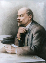 Vladimir Ilich Ulyanov (Lenin), Russian Bolshevik revolutionary and politician. Lenin (1870-1924)