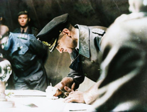 Rear-Admiral Gerhard Wagner signing the German surrender document ending World War II, 1945.