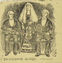 The Circassian Glinkas, 1873. Musical trio from Circassia, a historical region in modern-day Russia