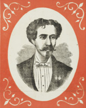 Illusionist Professor Herrmann, 1872. Poster advertising a performance by French magician Alexander