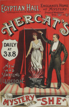 Hercat's New and Startling Illusion, The Mystery of "She" at the Egyptian Hall, England's Home of