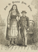 Russian giantess, Miss Elizabeth Lyska, performing at the South London Palace, 1889. Advertisement