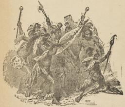 Farini's Friendly Zulus, 1880. Illustration from an advertisement for an attraction at St James'
