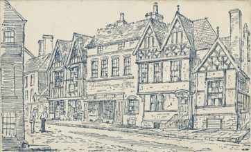 Temperance Hall, exterior, 1885. Illustration from a programme for the National Bazaar in aid of