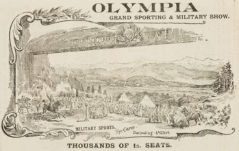 Grand Sporting and Military Show at Olympia in London, 1896. 'Military Sports; The Camp -