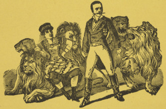 Colonel Boone and Miss Carlotta, American Lion Tamers, 1884. Colonel and Chevalier Edgar Daniel