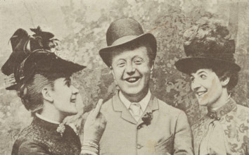 Harry Nicholls in "Pleasure" at the Drury Lane theatre, late 19th century. Illustration from an