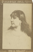 Mademoiselle de Marguerit at Piccadilly Hall, 1886. Portrait of the assistant of Monsieur Verbeck