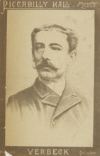 Verbeck at Piccadilly Hall, 1886. Portrait of Monsieur Verbeck who performed séances 'of
