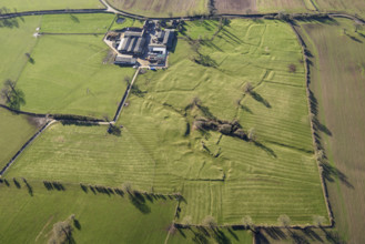 The earthwork remains of the abandoned areas of Alkmonton medieval settlement, Derbyshire, 2022.