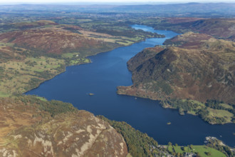 Looking north east along Ullswater, Glenridding, Cumbria, 2024.