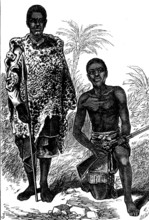 The War on the Gold Coast: Ashantees, 1873. Engraving 'copied from photographs lent us by Mr. James