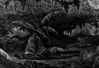 The War on the Gold Coast: a mosquito curtain for the soldier's rest, 1873. 'A description of the