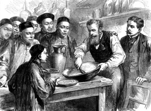 Making a Christmas Pudding in China, 1873. 'It was my fate to spend Christmas last year in China,