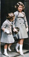 Princess Elizabeth and her sister, c1936. The future Queen Elizabeth II (right), with Princess