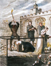 The execution of Lady Jane Grey, 1554 (1840). A grandniece of Henry VIII, Jane was proclaimed queen