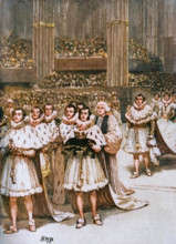 Coronation of King William IV: the royal procession, Westminster Abbey, London, 1830 (c1890). From