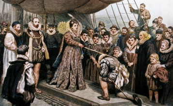 'Queen Elizabeth Knighting Sir Francis Drake', (1902). Elizabeth I awarded Drake a knighthood in