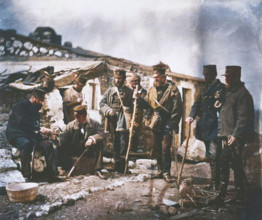 Lieutenant Colonel Shadforth and Officers of the 57th, 1855. A work made of salted paper print,
