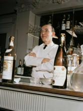 Portrait of Joe Helbock, Charlie's Tavern, New York, N.Y., ca. Mar. 1947. (Colorised black and