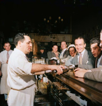 Charlie's Tavern, New York, N.Y., 1946. (Colorised black and white print).