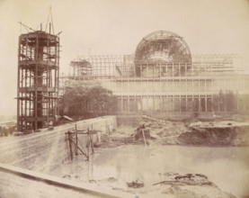 'The North end of the Building from the Reservoir', Crystal Palace, Sydenham, 1852-1854. Designed